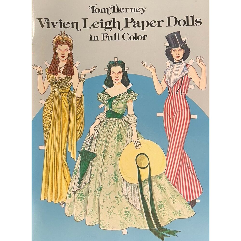 Vintage Vivian Leigh Paper Dolls Full Color Book Uncut Fashion Tom‎ Tierney NEW